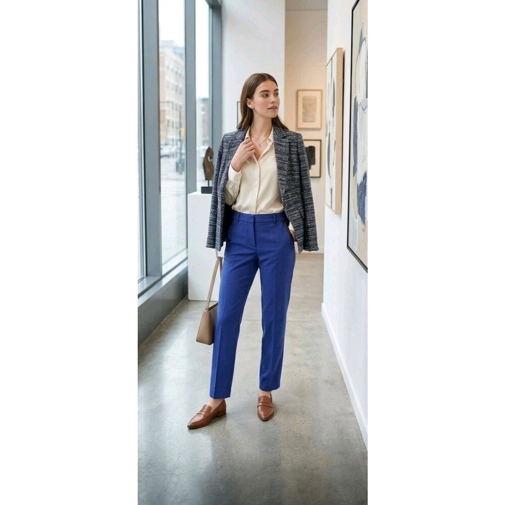 Express NWT Columnist Ankle Stretch Navy Pants Sz 10 MSRP $74.95